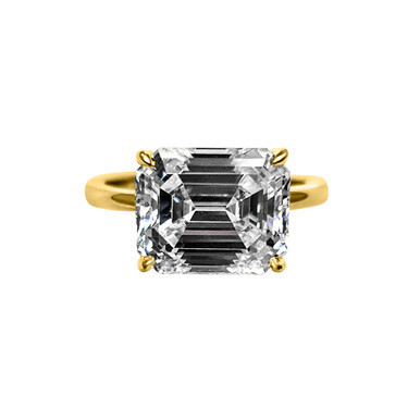 East West Emerald Cut Ring(5 TCW) | Fantasia by DeSerio