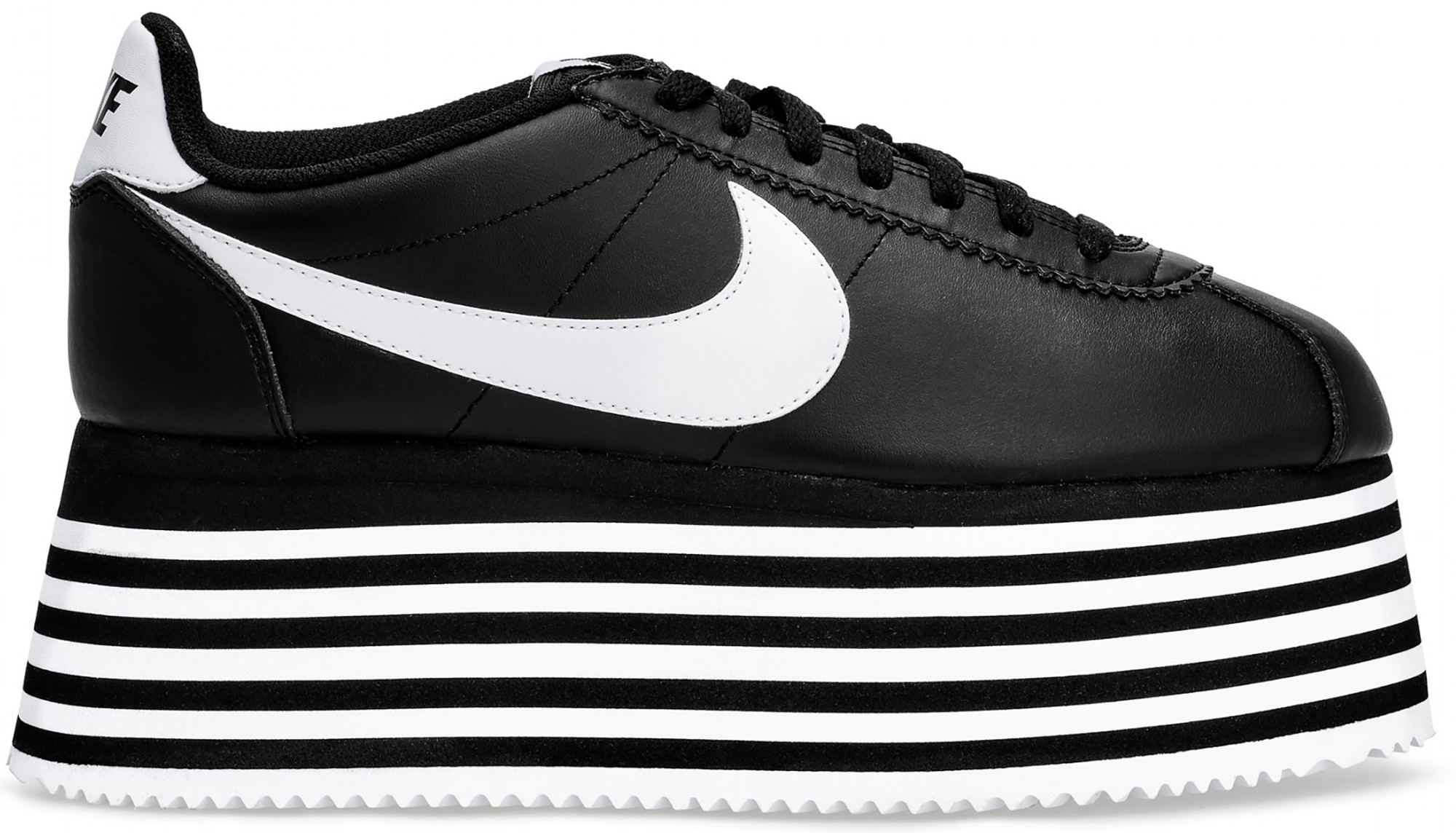 Nike Cortez Platform Comme des Garcons (Women's) Sneakers in Black/White | StockX