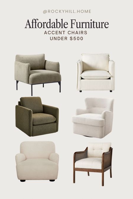 Affordable Accent Chairs under $500, living room furniture, swivel chairs, west elm chair, studio mcgee Target caned chair 

#LTKhome #LTKstyletip