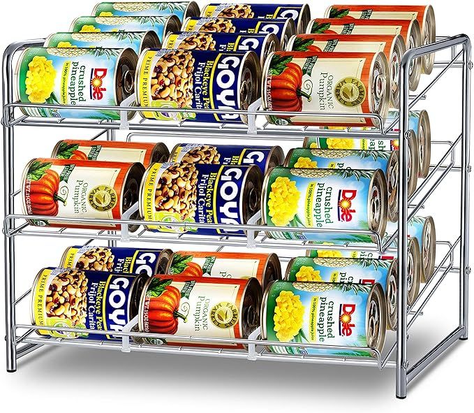 Simple Trending Can Rack Organizer, Stackable Can Storage Dispenser Holds up to 36 Cans for Kitch... | Amazon (US)