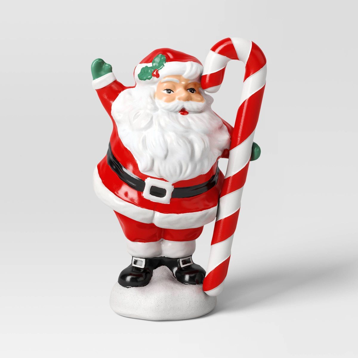 12" Battery Operated Lit Santa Christmas Figurine with Candy Cane - Wondershop™ | Target
