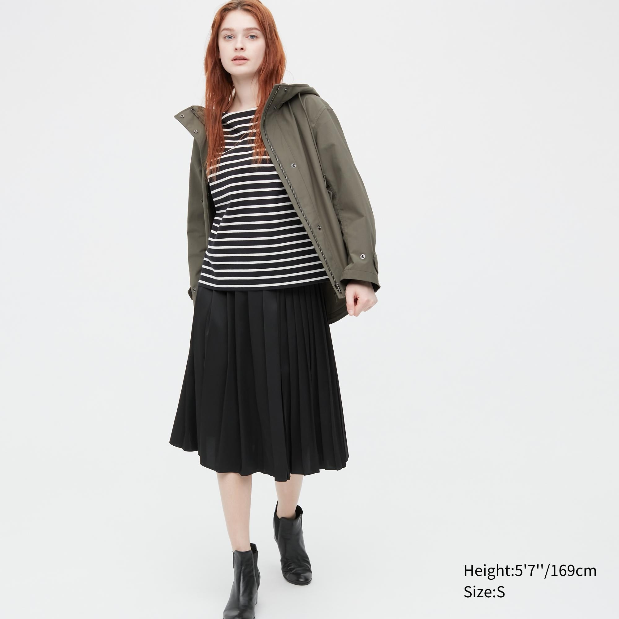 Satin Pleated Skirt (Women) | UNIQLO US | UNIQLO (US)