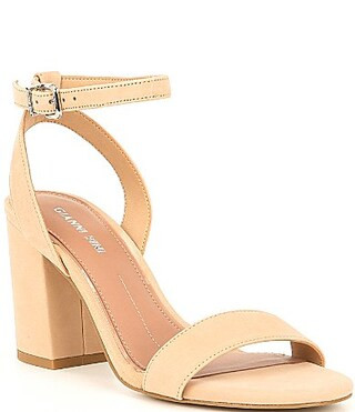 Gianni Bini Arleena Suede Ankle Strap Block Heel Sandals - 8.5 | Dillard's