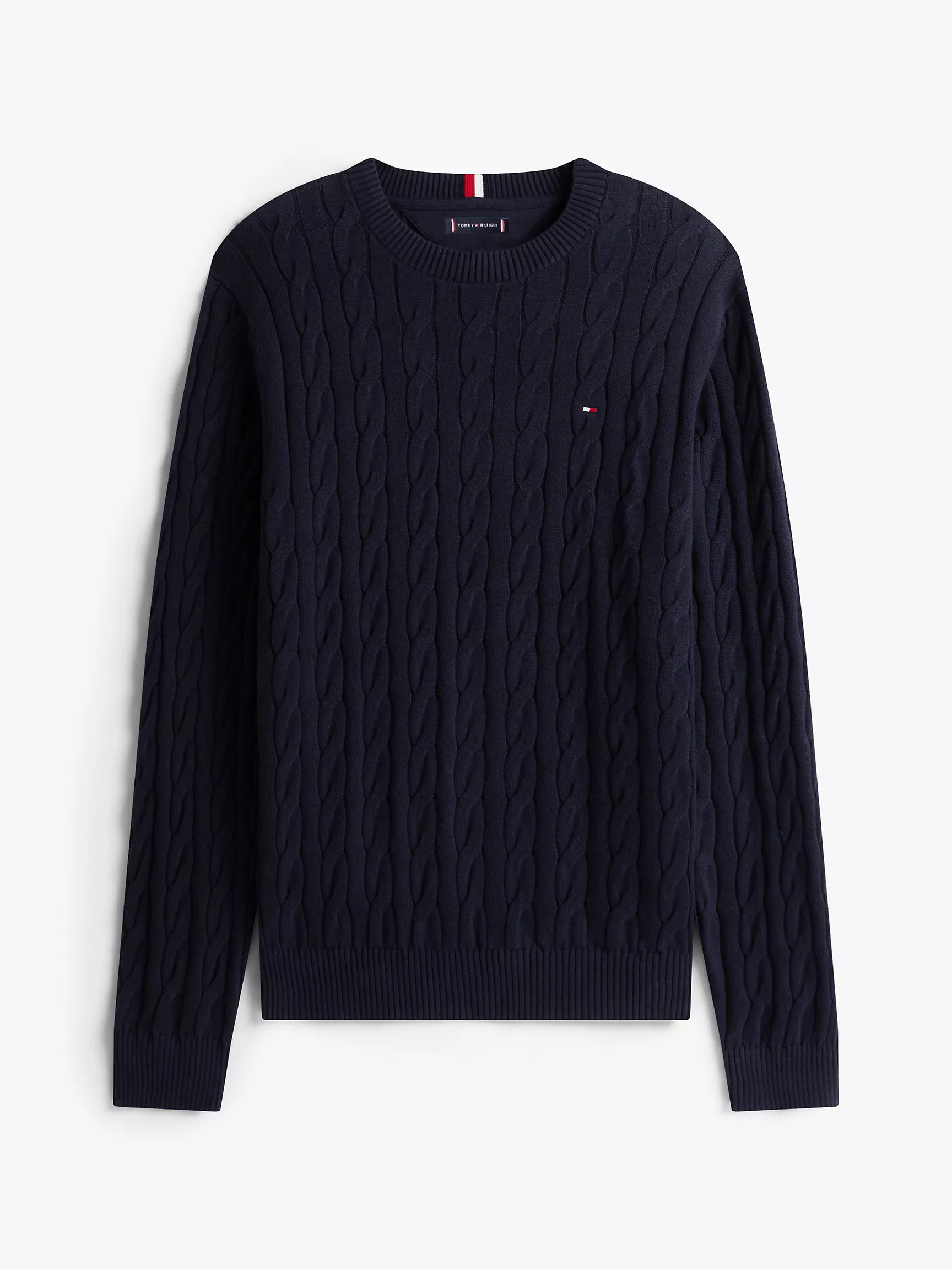 Cable Knit Crewneck Sweater | Tommy Hilfiger | Tommy Hilfiger (US)