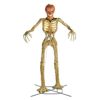 Home Accents Holiday 12 ft. Giant-Sized Inferno Pumpkin Skeleton with LifeEyes(TM) LCD Eyes 21SV2... | The Home Depot