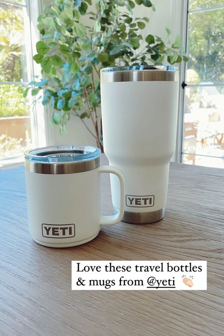 I love these travel bottles and mugs from Yeti! They even have a dog bowl too! 

The white is my favorite but lots of color options available. 👍🏻

#travelmug #waterbottle 

#LTKhome #LTKfindsunder100 #LTKtravel