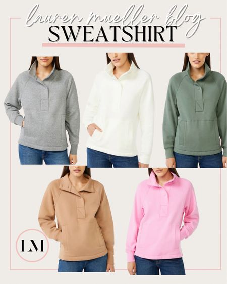 Quarter snap sweatshirt // free people sweatshirt // Walmart sweatshirt // womens fall fashion // 

#LTKunder50 #LTKfit #LTKcurves
