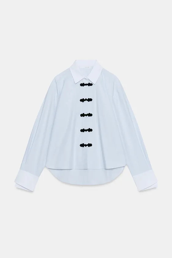 CAMICIA ALAMARI A CONTRASTO ZW COLLECTION | Zara IT