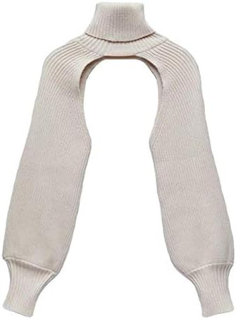 xxxiticat Women's Turtleneck Shrug Sweater Long Sleeve High Neck Cutout Knitted Arm Warmer Croppe... | Amazon (US)