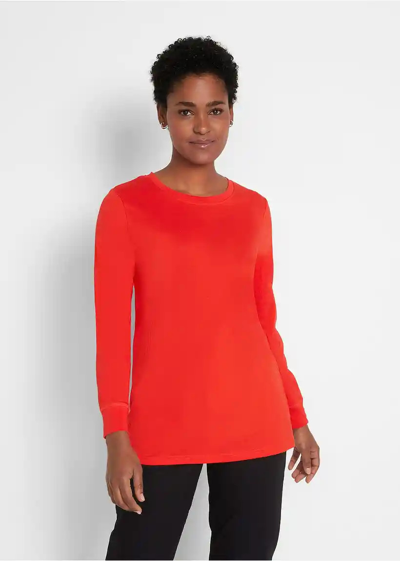 Longshirt mit Rundhalsausschnitt, Langarm (5er Pack) | Bonprix DE