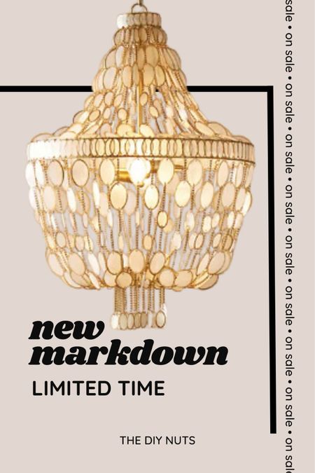 Anthropologie Chandelier on sale. This gorgeous light fixture would be an awesome statement piece in your home. Best price we have seen. #capizlights #chandeliers

#LTKhome #LTKsalealert