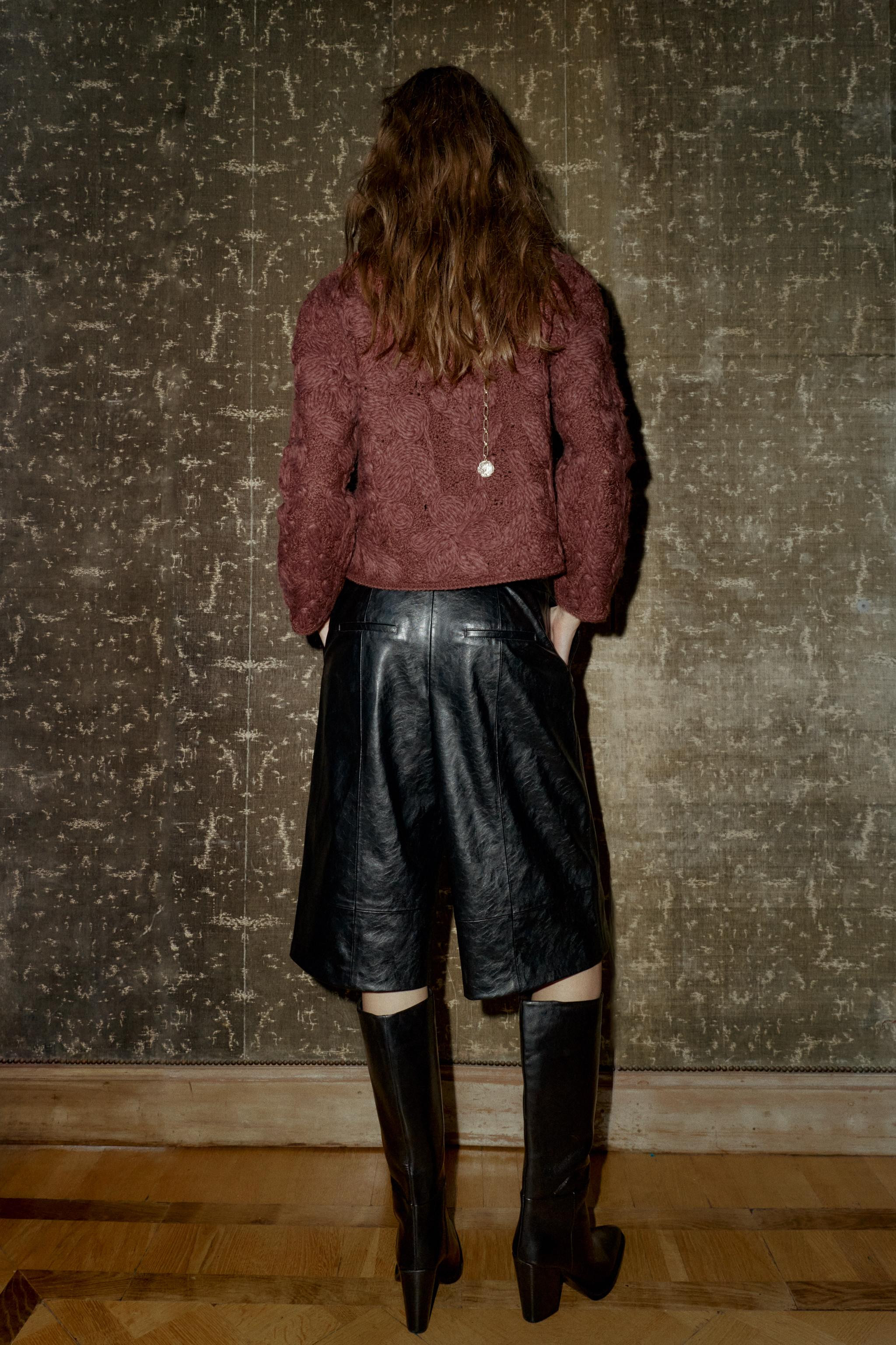 FAUX LEATHER LONG SHORTS | Zara US