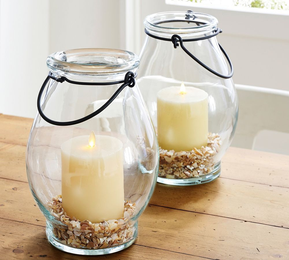 Brie Handcrafted Glass Lantern | Pottery Barn (US)
