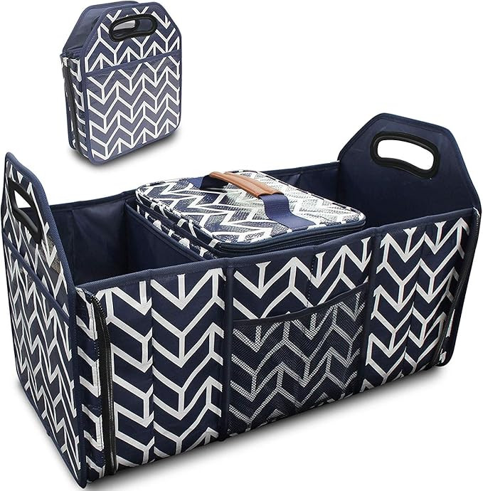 Trunk Organizer, Foldable Car Storage Bag Portable Insulation Cooler Bag Collapsible Vehicle Orga... | Amazon (US)