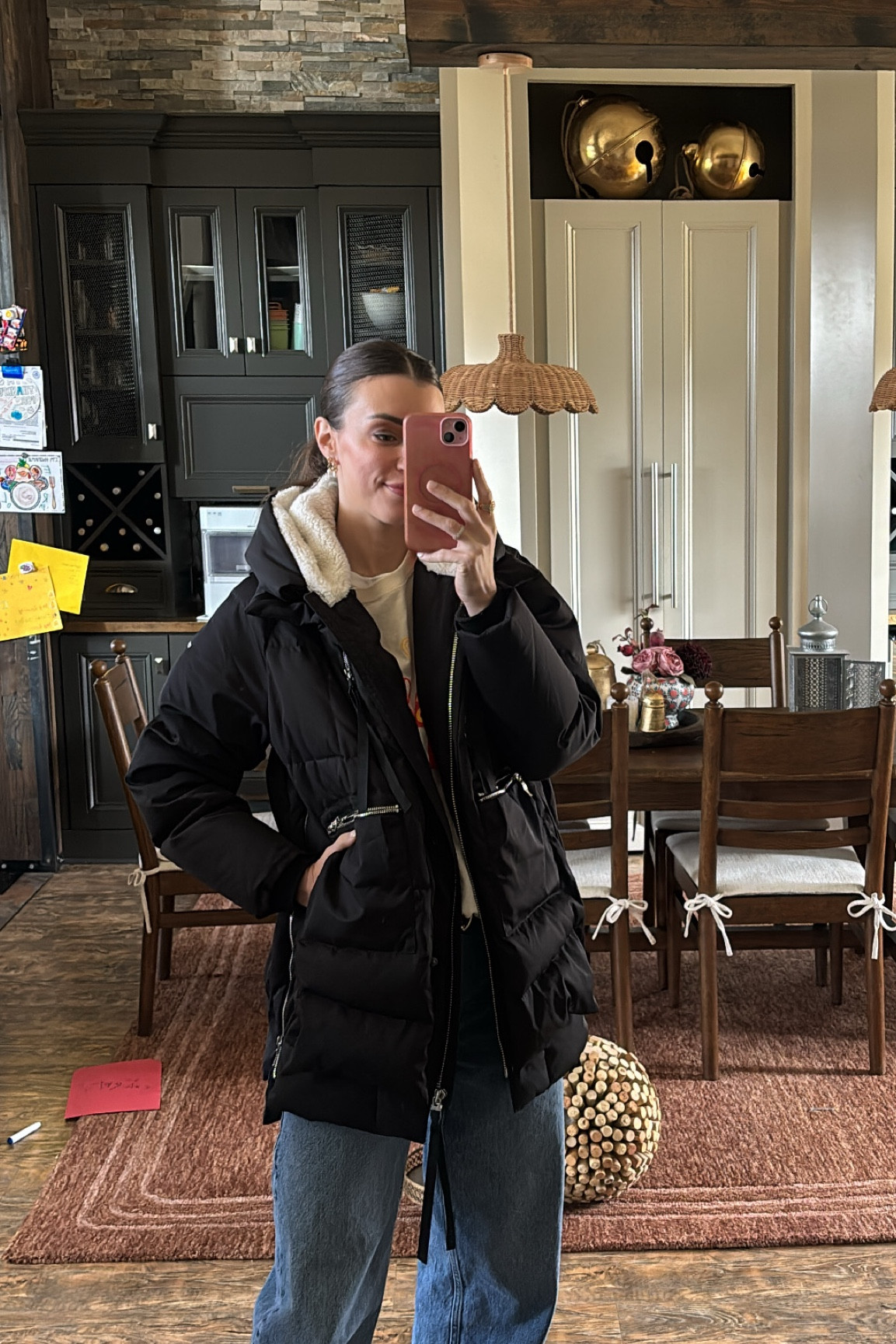 My coat is on sale for cyber Monday! Soo warm. Wearing size small  