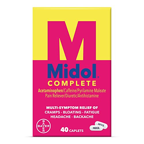 Midol Complete Menstrual Pain Relief Caplets, 40 Count - Provides Cramp, Headache, and Bloating Relief | Amazon (US)