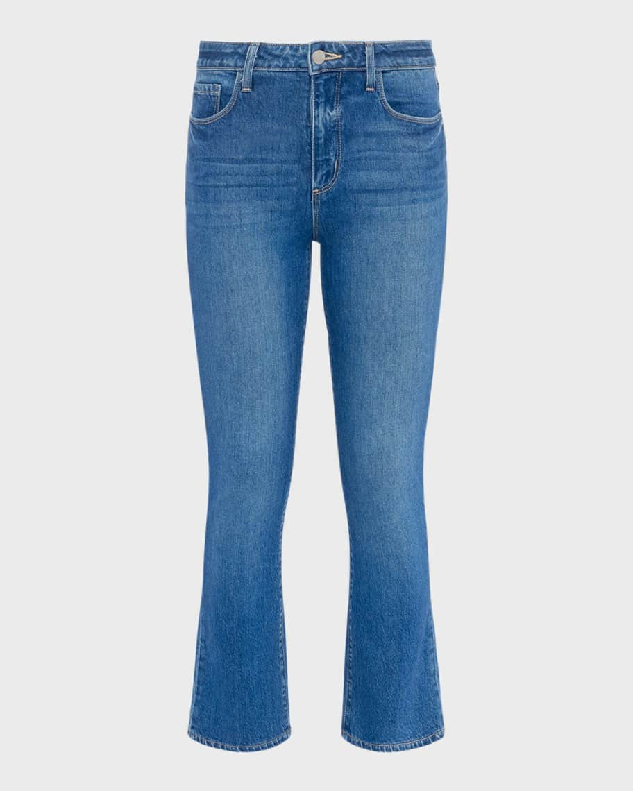 L'Agence Mira Ultra High Rise Cropped Micro Bootcut Jeans | Neiman Marcus