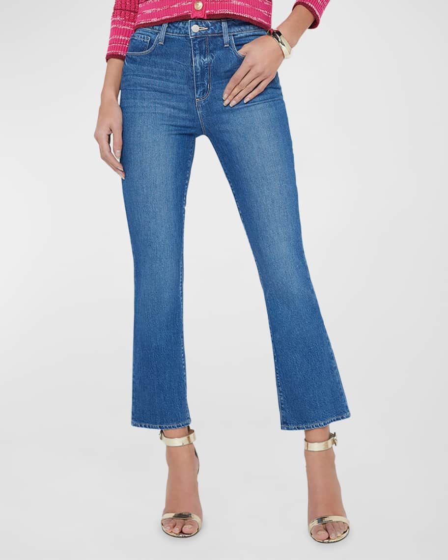 L'Agence Mira Ultra High Rise Cropped Micro Bootcut Jeans | Neiman Marcus