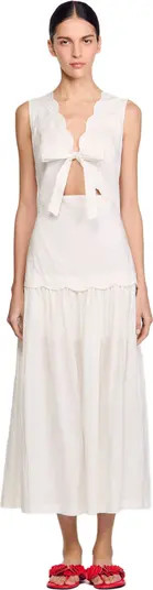 Crinkled maxi dress with bow | Nordstrom