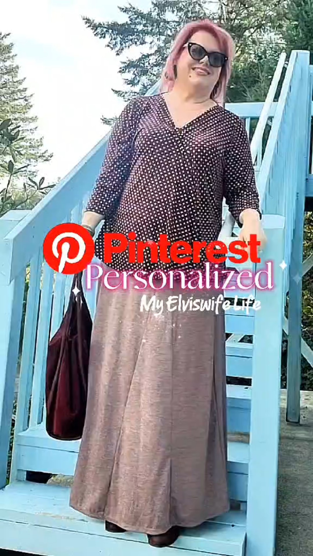 Sometimes what I love on Pinterest does not translate directly to my closet. In this case, I flipped the inspo outfit and wore a polka dot top, and a light tannish brown maxi skirt on the bottom. Instead of booties, I wore knee-high suede boots in rich espresso brown, and of course I had to carry my trusty burgundy suede purse. Topped everything off with some easy gold and leather bracelets, and tortoiseshell earrings.

I am 5‘9“ tall, usually wear a 2X in tops and an XL-18 on bottom, and a size 10 shoe. I am wearing an 18/20 on the top which is a stretchy polyester that does not wrinkle. yay! The skirt is an XL with an elastic waistband and side zip. Truthfully, if this color had come in a 1X it may have fit better, but the XL fits fine without being too tight. The boots were a great surprise because I do have wide calves and they still zipped up AND were comfortable even after wearing them for most of the day. To make sure everything looked smooth underneath I wore my wireless Truekind bra, and my favorite high waist granny panties. 🙌


#LTKDayInMyLife #LTKMomLife #LTKMidsize #LTKplusSize #LTKPetite #LTKTall #LTKWorkwear #LTKItBag #LTKShoeCrush #LTKFindsUnder50 #ltkover40 #ltkseasonal #LTKFindsUnder100 #LTKSaleAlert #ltkstyletip Gap, Halara LaneBryant, Maurices #truekindcrew 

#LTKHoliday #LTKootd #LTKGiftGuide