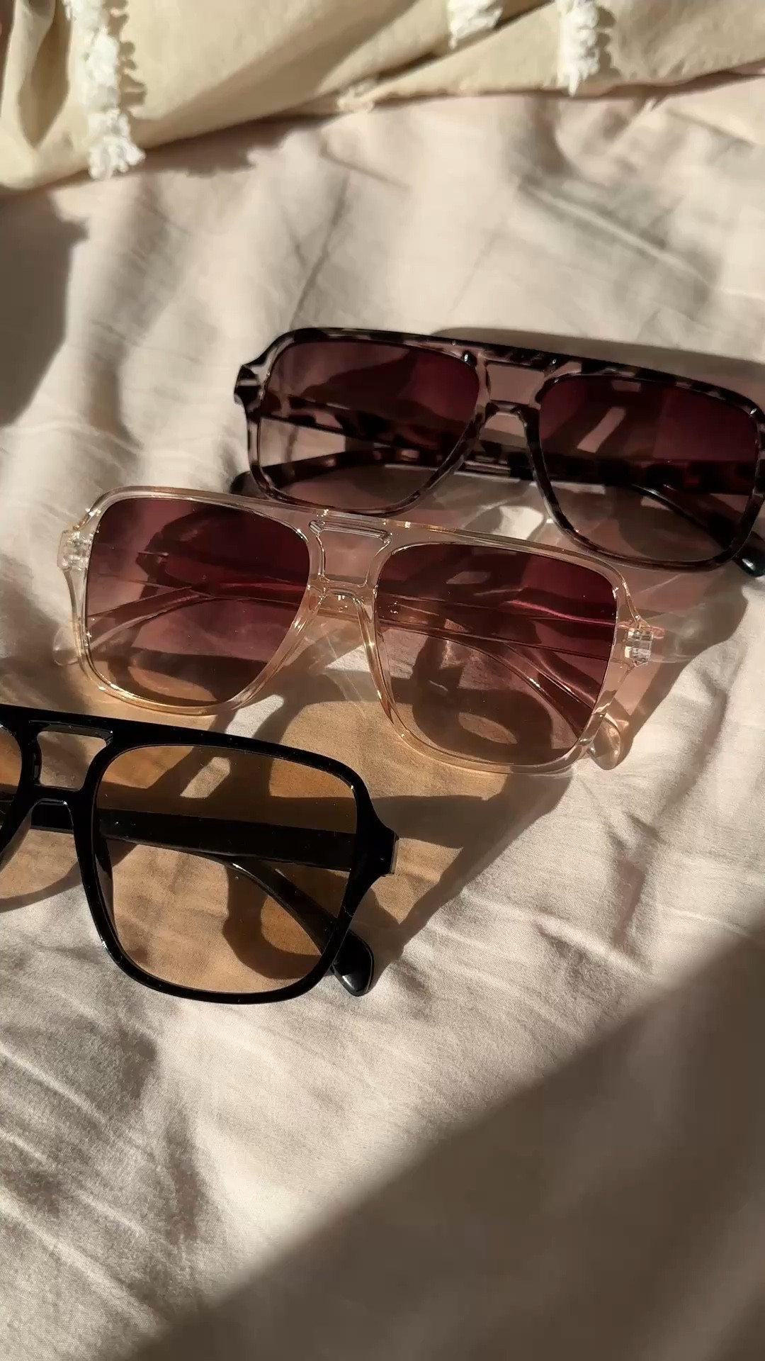 The sunnies everyone keeps asking about! Here they are! I got the three pack and at this bargain price why wouldn’t you! They are all stunning colours and go with every outfit 👌

#LTKautumn #LTKaustralia #LTKwinter