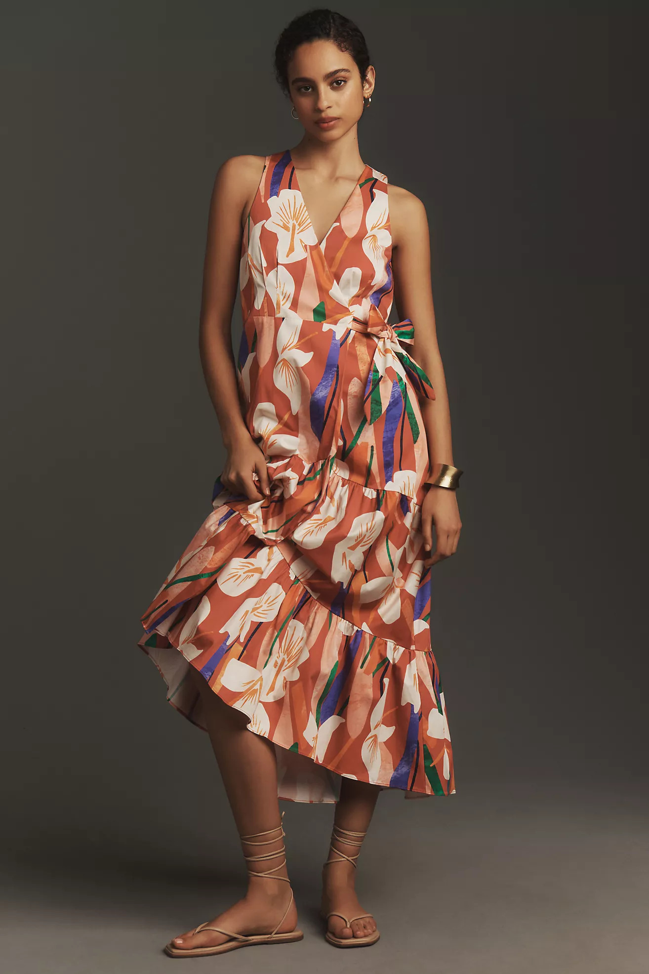 Hutch Stace Sleeveless Wrap Midi Dress | Anthropologie (US)