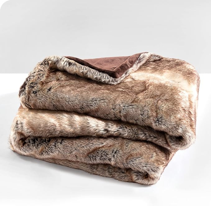 Bare Home Faux Fur Blanket - Ultra-Soft Luxurious - Cozy Warm Blanket - Fuzzy Bed Blanket (Throw,... | Amazon (US)