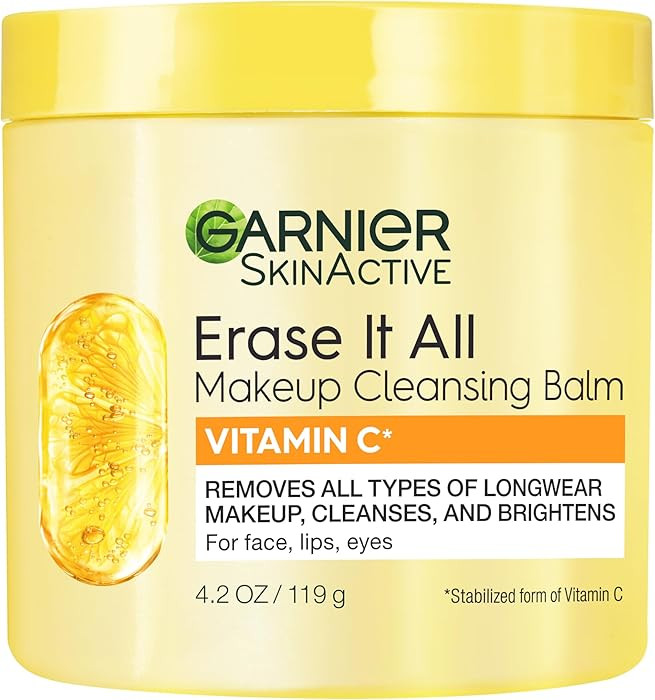 Garnier Erase It All Makeup Cleansing Balm with Vitamin C, Brightening Facial Cleanser and Makeup... | Amazon (US)