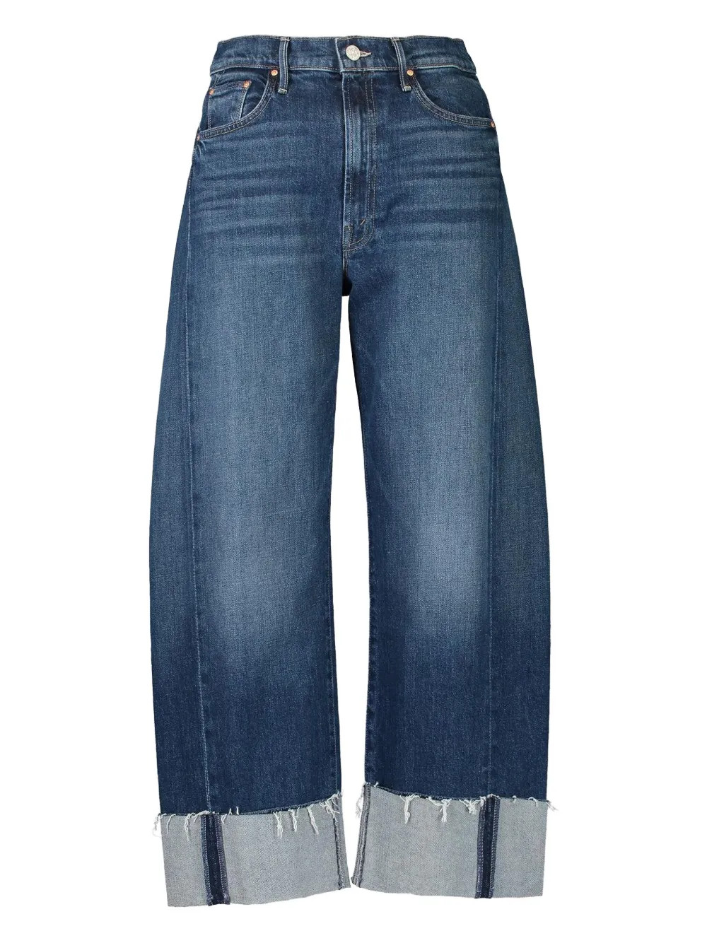 MOTHER The Half-Pipe Cuffed Jeans | Blue | FARFETCH | Farfetch Global