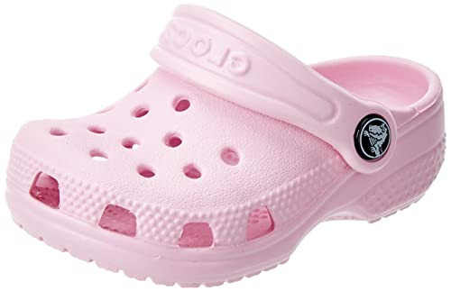 Crocs Kids Classic Clog (Little Kid/Big Kid) - Clogs for Kids - Synthetic Lining - Circulation Nubs Ballerina Pink 1 Little Kid M | Amazon (US)