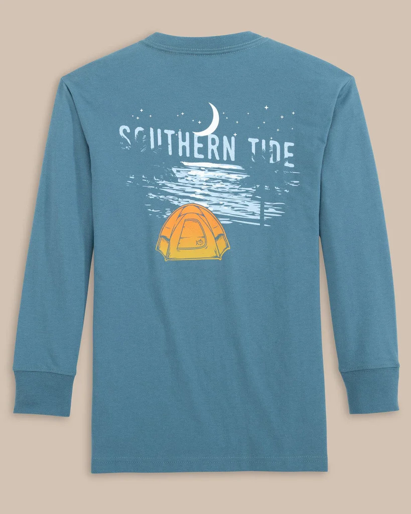 Kids ST Coastal Camping Long Sleeve T-Shirt | Southern Tide