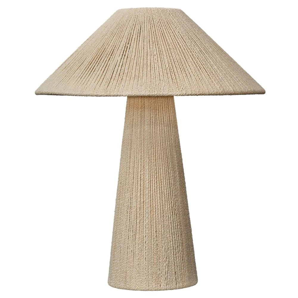 Tashvi Coastal Beach Beige Jute Wrapped Table Lamp | Kathy Kuo Home