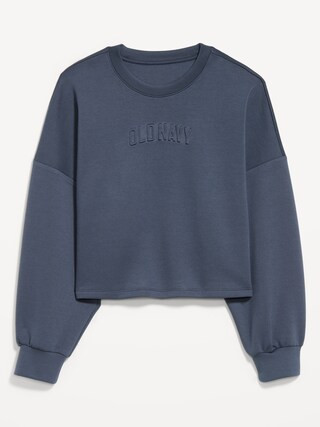 Bounce Fleece Crew-Neck Cropped Top | Old Navy (US)