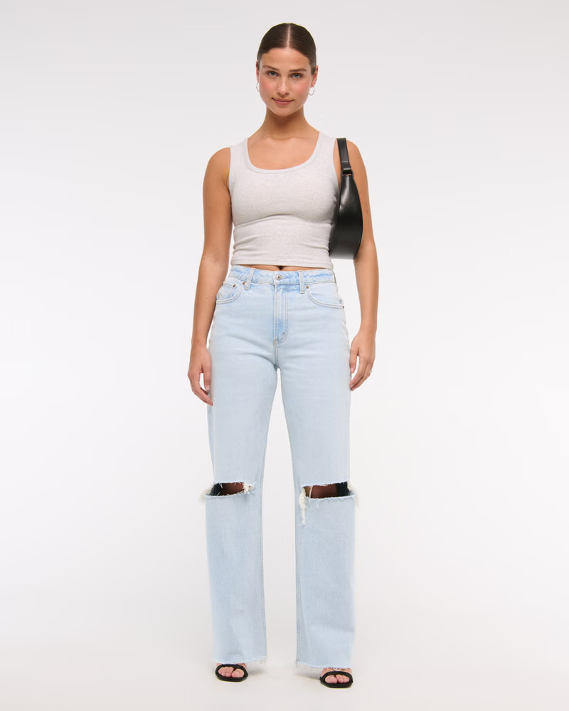 Curve Love High Rise 90s Relaxed Jean | Abercrombie & Fitch (US)