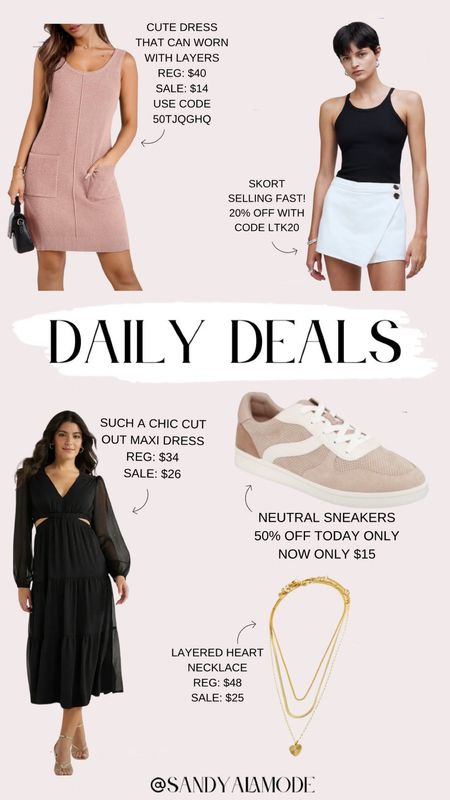 Daily deals // summer outfits // spring outfits // Amazon fashion // Amazon dress // skort // Madewell // maxi dress // wedding guest dress // Walmart fashion // old navy shoes // layer necklace 

#LTKSaleAlert #LTKSeasonal