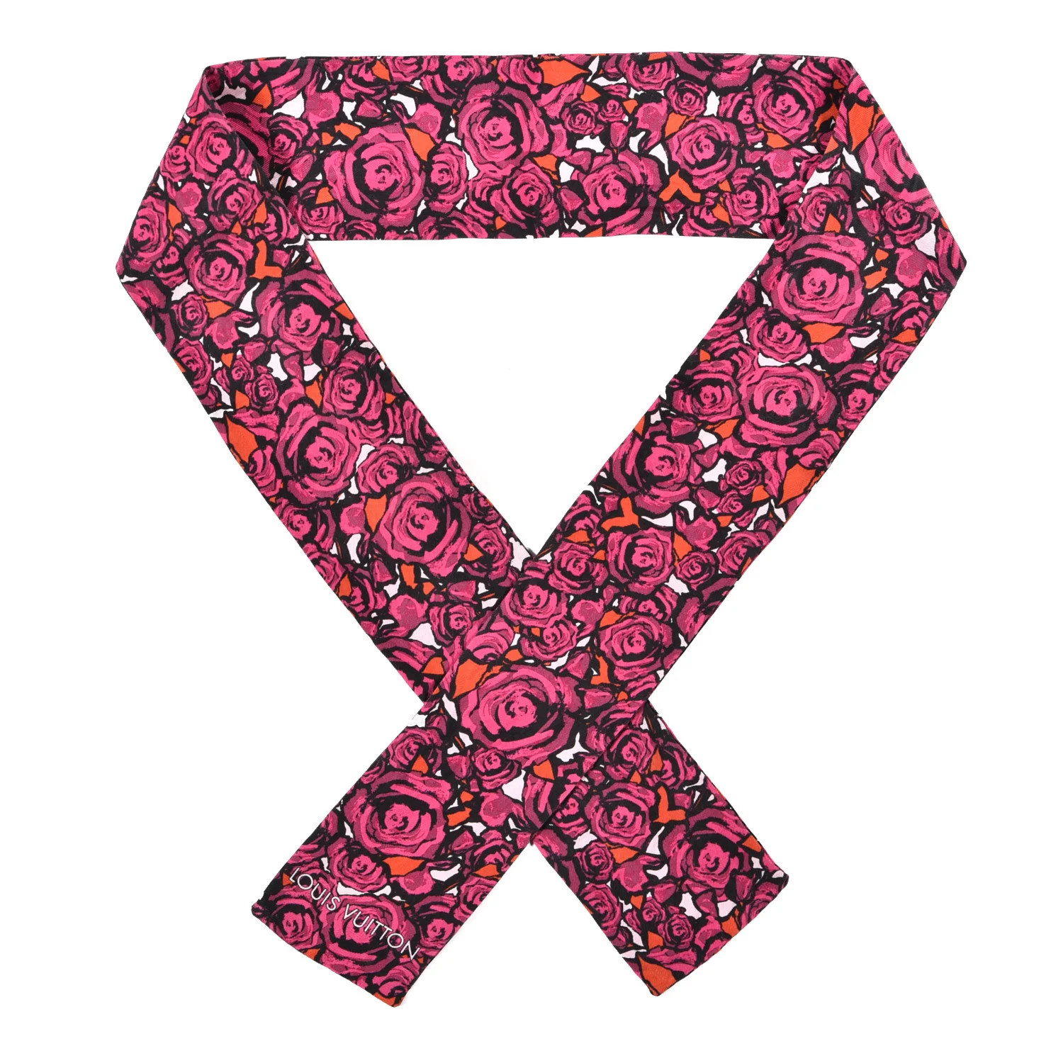 LOUIS VUITTON Silk Rock'n'Roses Bandeau Berry | FASHIONPHILE | Fashionphile