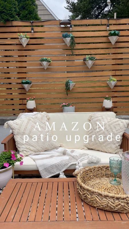 Elevate your outdoor space with these must have floating wall planters! 🌿 Perfect for
adding a touch of color and style to any wall, these planters will transform your space into a botanical oasis. Don't miss out on the ultimate upgrade for your outdoor area! #OutdoorDecor #succulentwall #patiodecor #diy #summerpatio
#SummerDecor #GardenInspiration #OutdoorLiving #SummerStyling
#OutdoorSpaces #OutdoorEntertaining #OutdoorLounge #ltkhome #homedecor 

#LTKhome #LTKSeasonal
