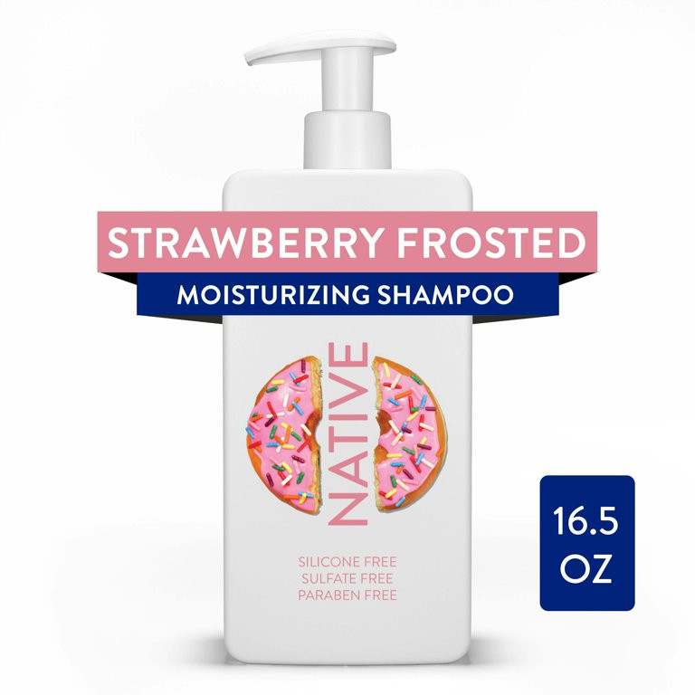 Native Dunkin' Moisturizing Shampoo, Sulfate Free, Strawberry Frosted, 16.5 oz | Walmart (US)
