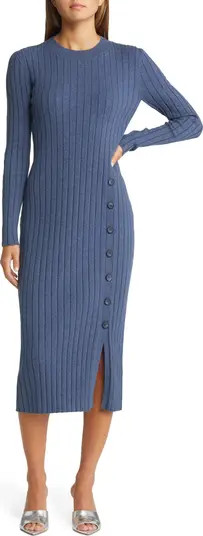 Open Edit Women's Button Sweater Midi Dress | Nordstrom | Nordstrom