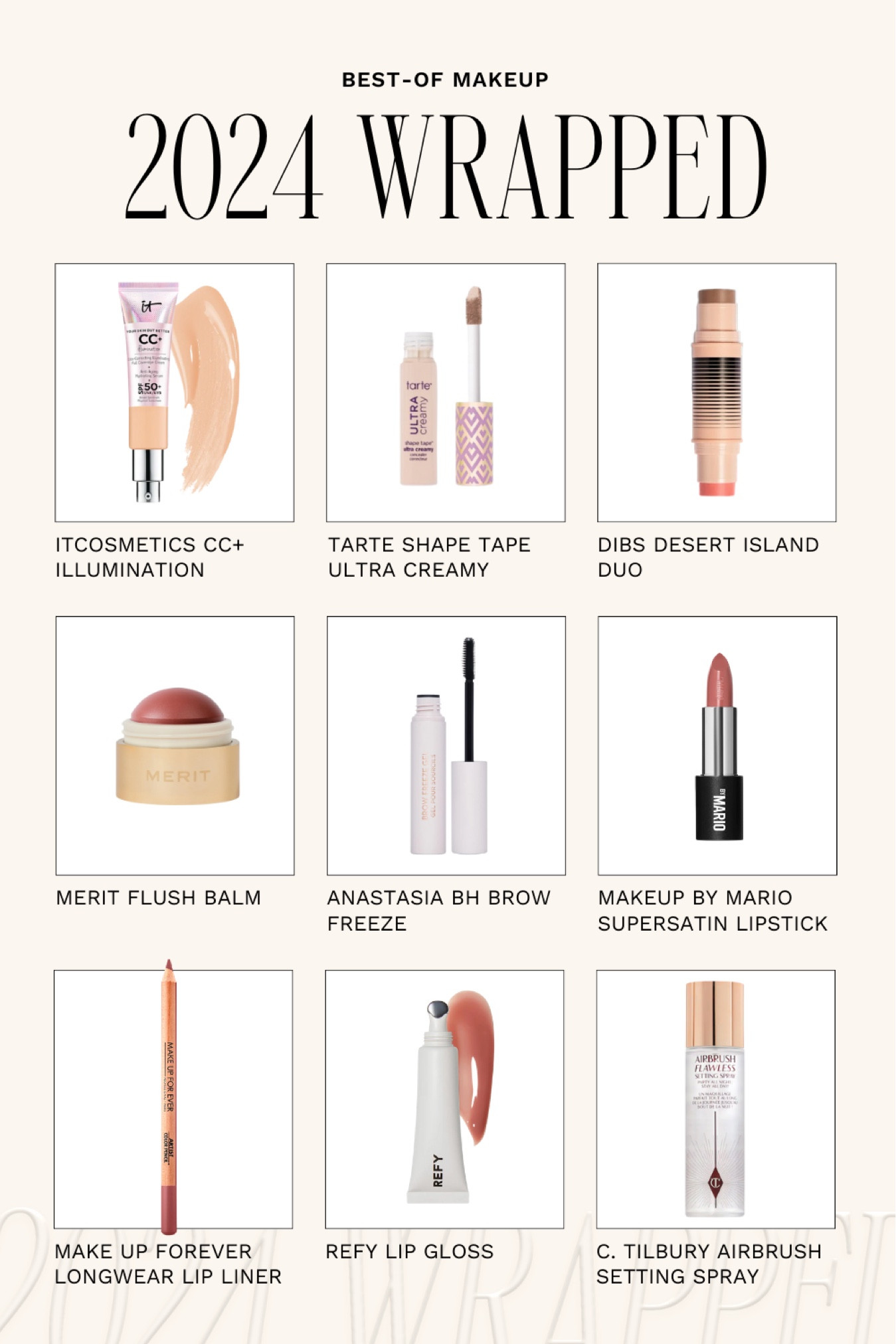 2024 Wrapped: best of makeup 

#LTKBeauty