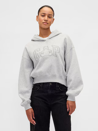 VintageSoft Brannan Bear Logo Crop Hoodie | Gap (US)