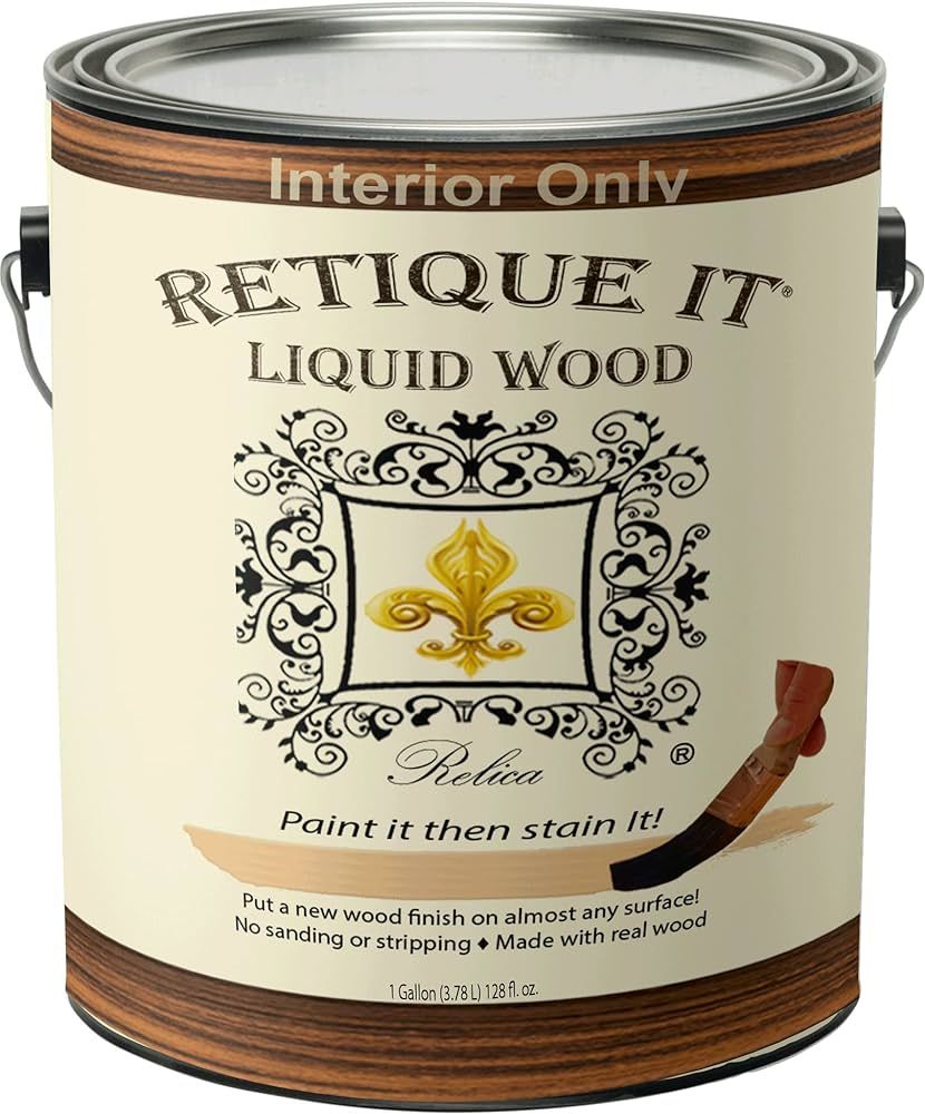 Retique It - Liquid Wood Coatings - Stainable Primer - Paint It Then Stain it (128 oz, 1 Light Wo... | Amazon (US)