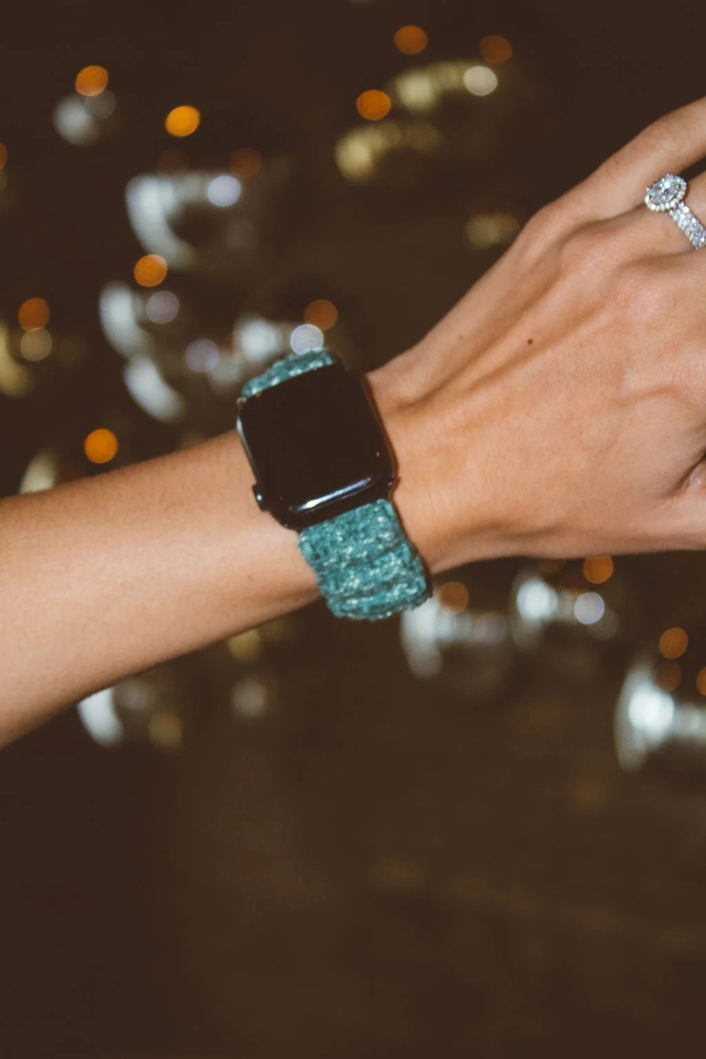 Green Knit Scrunchie Apple Watchband | Shop Andi