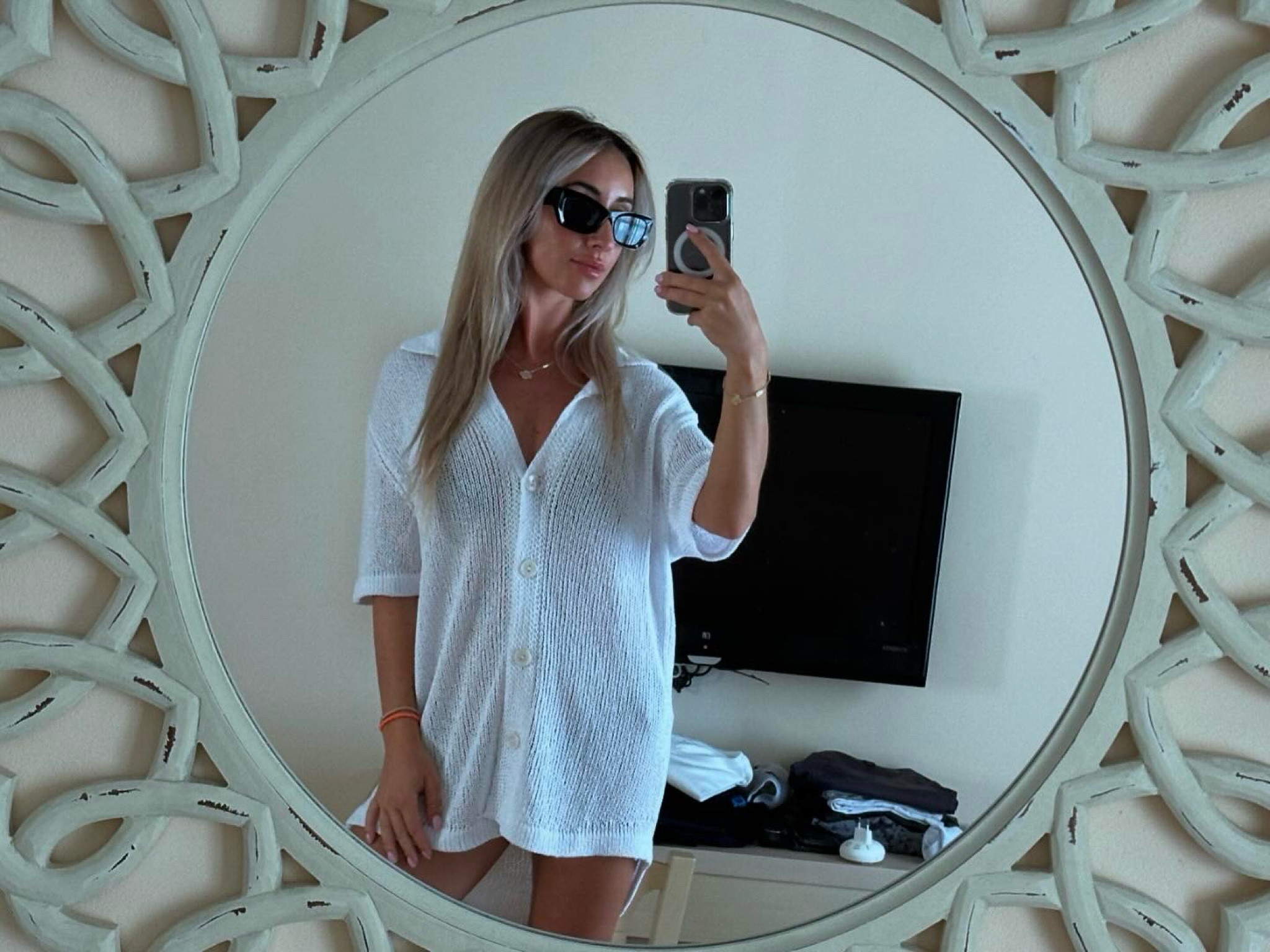 This is the Olivia Crochet Shirt from OW Intimates. It wasn’t available to tag. 

#LTKSwim #LTKTravel