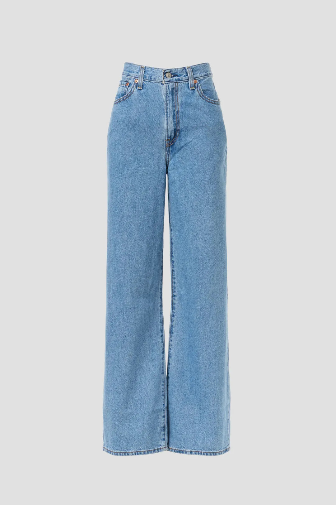Ribcage Blue Wide Leg Jeans | Rent the Runway