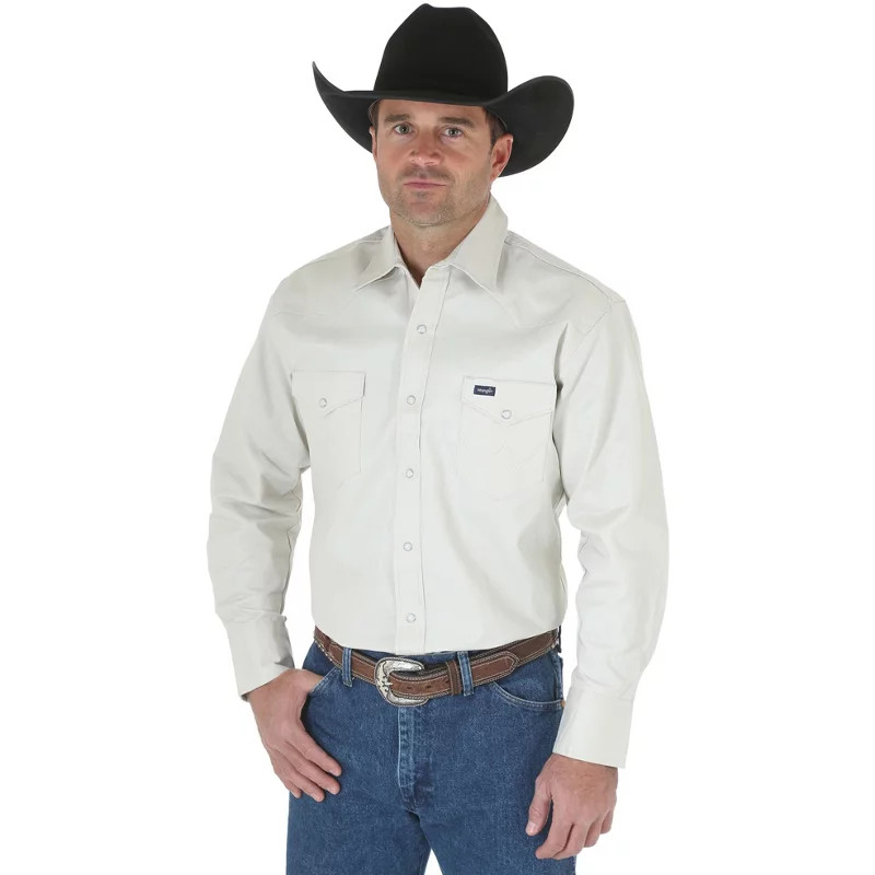 Wrangler Men's Cowboy Cut Long Sleeve Western Work Shirt | Academy Sports + Outdoors