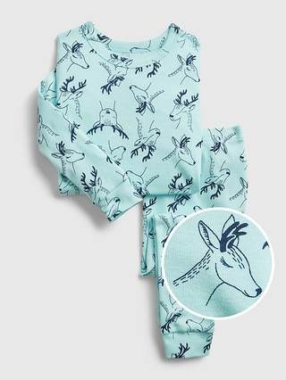 babyGap Reindeer Graphic PJ Set | Gap (US)