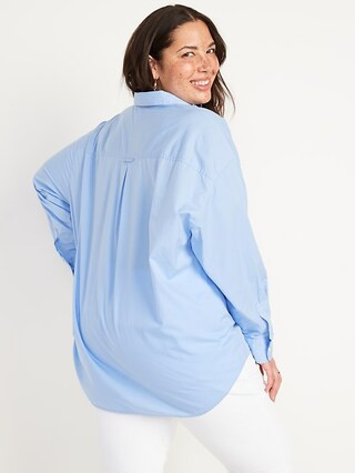 Oversized Boyfriend Long-Sleeve Shirt for Women | Old Navy (US)