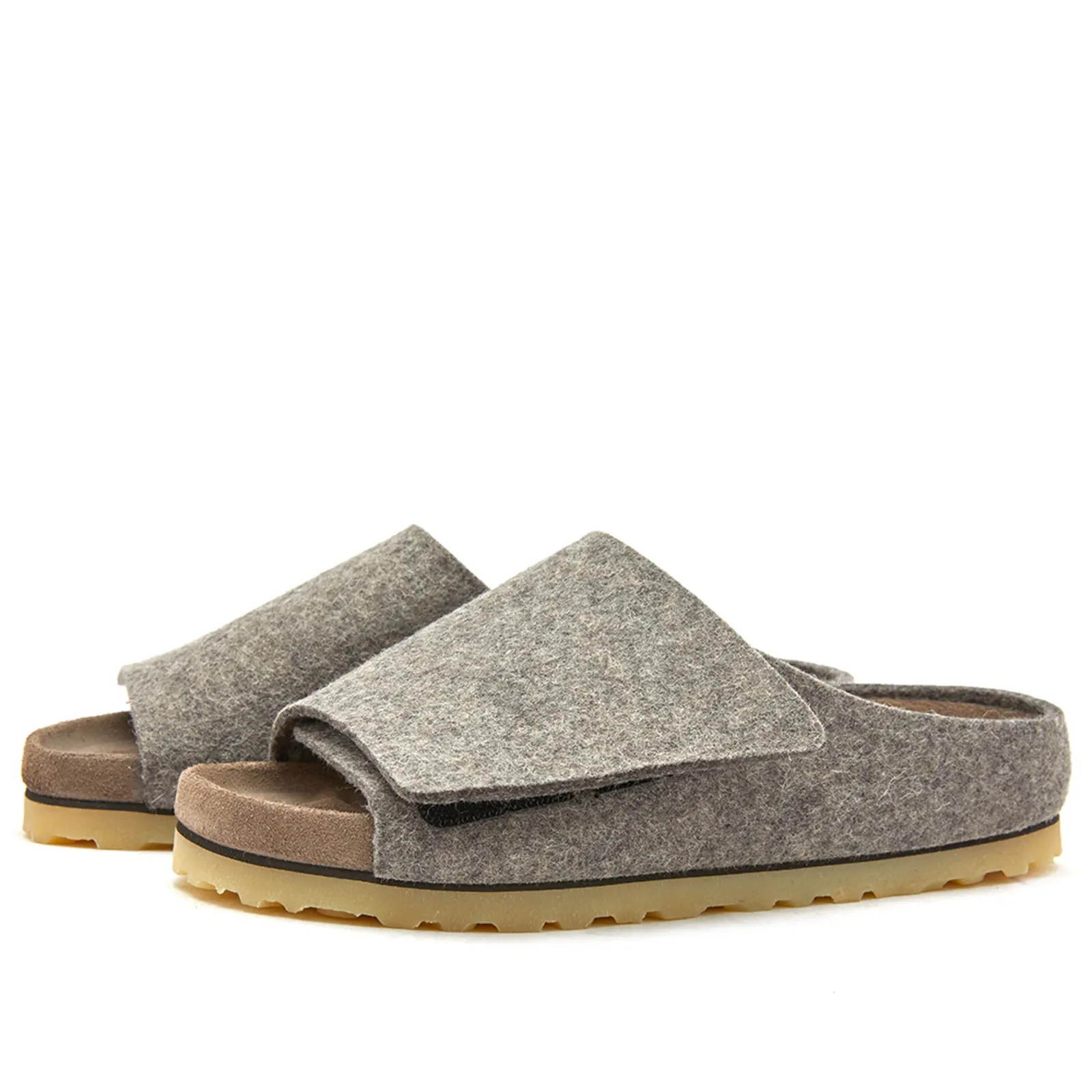 Fear of God x Birkenstock The Los Feliz - Wool Felt Ash Melange | END. (UK) | End Clothing (UK & IE)