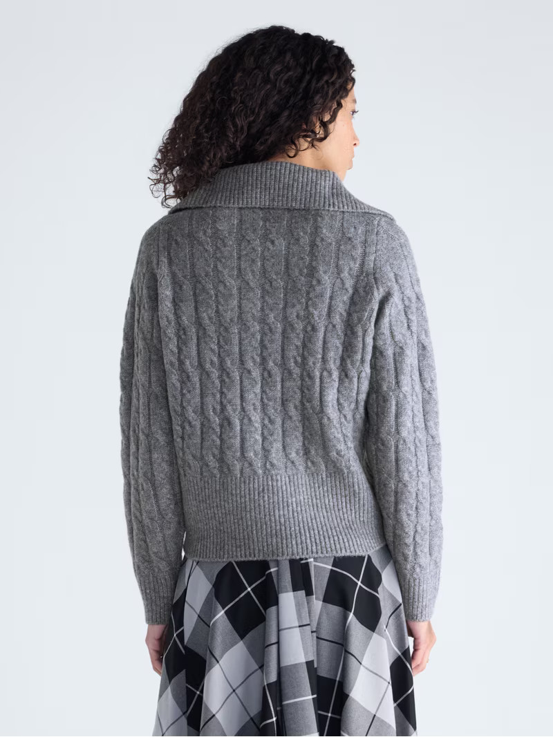Free Assembly Women's and Women's Plus Bib Collar Sweater, Midweight, Sizes XS-4X | Walmart (US)